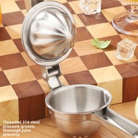 Presse-citron manuel MIXWARES en acier inoxydable 316, presse-agrumes de haute qualité multifonctionnel pour la maison et la cuisine