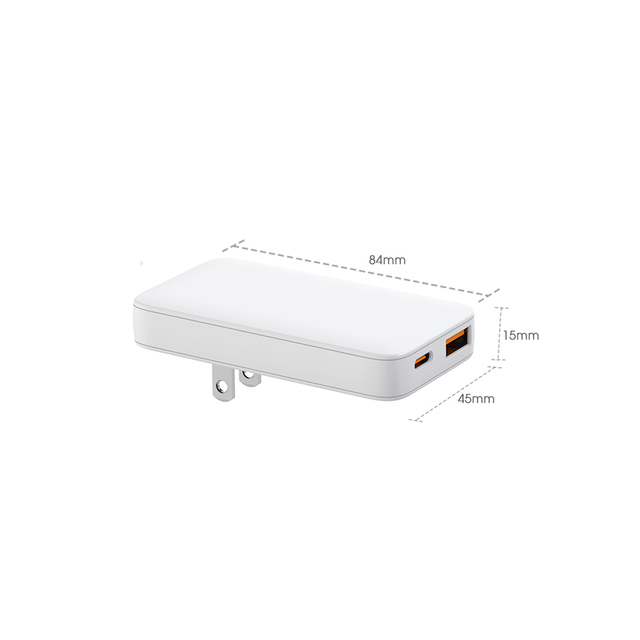 Ultrathin 65W GaN Fast Charger 5V/3A 20V/3.25A Outputs Compatible US Plug for Mobile Phones Laptops Featuring QC3.0 PD 3.0 45W
