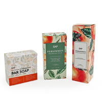 Caja de Embalaje de Cartón Reciclado Plegable Personalizada para Jabón, Cosméticos y Lociones Corporales Hechas a Mano
