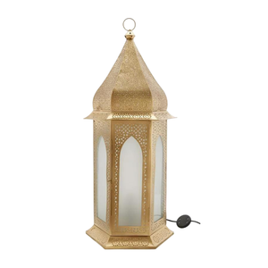 Lanterne en laiton pour la décoration de jardin et de fête, lanterne importée de style marocain - Product Image 1