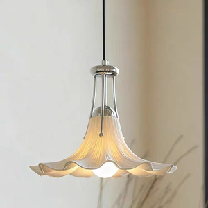 Modern Chandelier Glass <b>Shade</b> Metal Base Cold <b>White</b> LED 5000K Large Size Living Room <b>Ceiling</b> Lamp Surface Mounted AC IP33 - Product Image 3