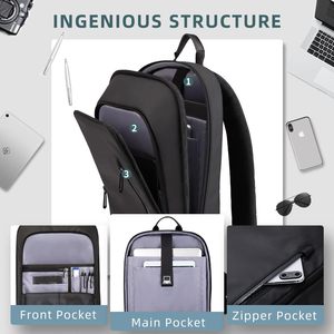 <span class=keywords><strong>Sac</strong></span> <span class=keywords><strong>à</strong></span> <span class=keywords><strong>dos</strong></span> vintage imperméable antivol uni pour hommes et femmes Utilisation en extérieur avec panneau solaire et protection RFID Unisexe - Product Image 3