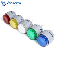 Interrupteur à bouton-poussoir miniature ultra-court de 22 mm VaneAims FXB-SPB1 IP65 Momentané/à verrouillage Rouge/Vert/Bleu/Jaune/Blanc
