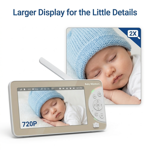 Monitor para Bebés KT716 Serie 7 con Pantalla Extra Grande de 7 Pulgadas, Cámara y Audio, Alcance de 300 Metros, Visión Nocturna Automática, Batería de 6000 mAh - Product Image 4