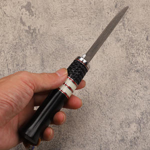 سكين Puukko بشفرات ثابتة مع سكين إنقاذ من الجلد ، فواصل من النحاس الأصفر G10 الأسود المقترن على الأرجح بالعاج - Product Image 4