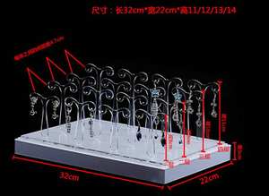 Yiwu usine nouveau arrivé 4 rangées acrylique <span class=keywords><strong>plexiglas</strong></span> <span class=keywords><strong>boucle</strong></span> <span class=keywords><strong>d</strong></span>'<span class=keywords><strong>oreille</strong></span> bijoux support comptoir affichage - Product Image 3