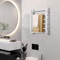 Calentador de Toallas Eléctrico de Acero Inoxidable SUS304 para Montar en la Pared, Toallero Calefactado para Baño, Acabado Satinado, Uso en Hoteles