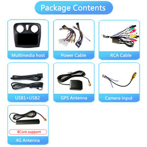 Lettore DVD per auto per Renault Logan I Sandero Lada Lergus <span class=keywords><strong>Dacia</strong></span> 2014-2019 Carplay GPS 5G WIFI Stereo - Product Image 3