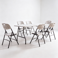 Table pliante en plastique de 1,80 m avec verrouillage, mobilier d'extérieur moderne, chaises et tables de fête, chaise d'événement pliable pour l'extérieur
