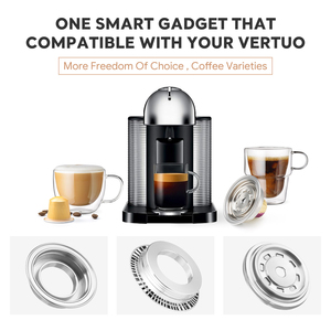 Adaptateur de rechange Shavcooo réutilisable en acier inoxydable 304 de qualité alimentaire pour machine à café <span class=keywords><strong>Vertuo</strong></span> - Product Image 2