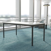 JIECANG - Marco de Escritorio Elevador Eléctrico de 4 Patas, Rectangular, de Gran Tamaño, Ajustable en Altura, para Oficina