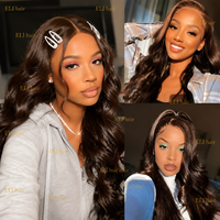 Perruque Remy Malaisienne Naturelle 13*4 Transparente HD Lace Frontale Chocolat Brun Ondulée Sans Colle Perruques de Cheveux Humains avec Dentelle Frontale Fournisseur