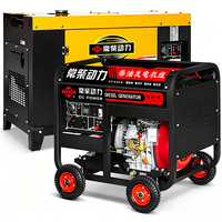 Générateur diesel portable à châssis ouvert 5kw 6kw 8kw 12kw pour extérieur, urgence, chantier, camping et maison