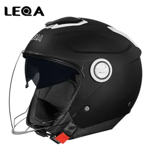 Grosir 3/4 helm sepeda motor setengah wajah untuk pria baru klasik topi berkendara keselamatan pelindung Moto Cascos de Seguridad