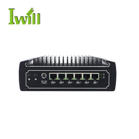 Iwill nouveau pare-feu industriel Mini PC Core I5 8250U Linux Ubuntu Mini serveur sans ventilateur avec 6xLAN DDR4 4 USB3.0 4x4x4 Rack