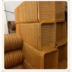 Panier de rangement en rotin tressé à la main, rectangulaire, pour fruits, pain et en-cas, idéal pour la cuisine et le supermarché - Product Image 5