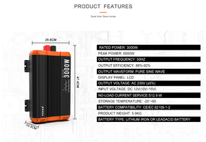 <span class=keywords><strong>FChao</strong></span> อินเวอร์เตอร์ไฟออฟกริด12V DC 220V AC สำหรับ3kW พลังงานแสงอาทิตย์สำหรับใช้ในบ้านยานยนต์ - Product Image 4