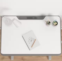 Ensemble bureau et chaise réglables pour étudiants, structure métallique, poste de travail en bois avec tiroir et crochets pour l'école