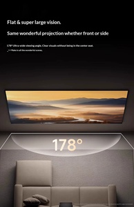 Écran de projection <span class=keywords><strong>suspendu</strong></span> au <span class=keywords><strong>plafond</strong></span> ALR Fresnel de 72 pouces, ultra-clair, anti-lumière, gain élevé, pour cinéma maison - Product Image 5