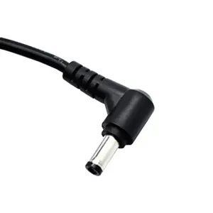 Kabel konektor perempuan 5.5x2.1mm steker daya DC kualitas tinggi hitam sudut kanan 5525 konektor DC 5.5*2.5MM kabel daya DC