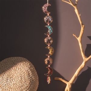 Ciondolo decorativo per matrimonio a forma <span class=keywords><strong>di</strong></span> pietra <span class=keywords><strong>di</strong></span> cristallo naturale a mano 7 Chakra albero della vita luna Catcher per il <span class=keywords><strong>sole</strong></span> - Product Image 3