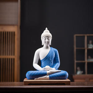 Figurine de bouddha en céramique avec lampe led, nouveau thème d'asie du sud-est, sakyamano, médecine <span class=keywords><strong>homme</strong></span>, Tathagata, décoration de la maison, - Product Image 4