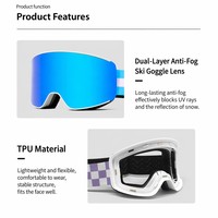 Gafas de Esquí de Montaña Personalizadas, Fabricante Original, Doble Capa Antivaho, Electrochapadas, Alta Definición, Ligeras, UV400