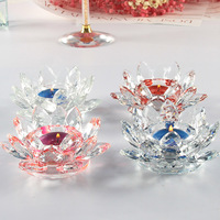 Chandelier en cristal transparent européen de haute qualité, style Lotus, pour décoration de table de mariage et centres de table