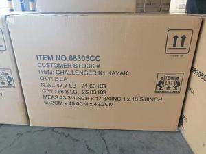 Intex 68305 Challenger <span class=keywords><strong>K1</strong></span> One Person Canoe Raft PVC Inflable pedal Kayak hausboot - Product Image 6