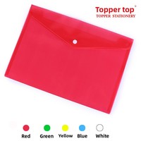 Porte-documents en plastique PP A4 coloré avec bouton-pression pour l'école et le bureau, idéal pour organiser les papiers d'imprimante et les documents