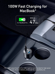 Cargador de Coche USB-C Original Anker, 167.5W Máx., 3 Puertos Tipo-C y USB-A, Carga Rápida, para <span class=keywords><strong>MacBook</strong></span> Pro/Air, <span class=keywords><strong>iPhone</strong></span>, Samsung - Product Image 6