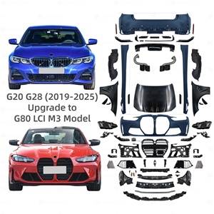 Piezas de Auto Nuevas para <span class=keywords><strong>BMW</strong></span> <span class=keywords><strong>Serie</strong></span> <span class=keywords><strong>3</strong></span> G20 G28 2019-2025, Conversión a Modelo G80 M3 con Parachoques Delantero y Trasero, Rejilla, Capó y Faros - Product Image 1