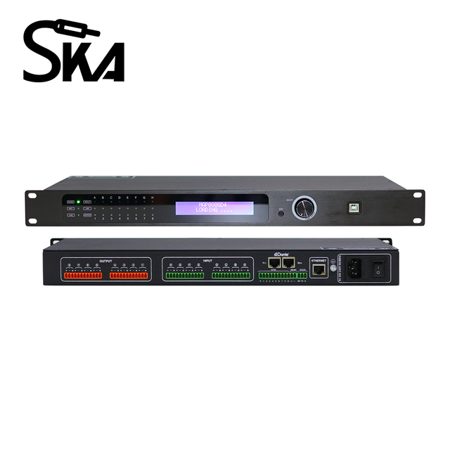 SP-MA88D With 4-way Dante 8-channel Conference Audio Processor 5A Algorithm, FIR Phase Correction, 2s Delay