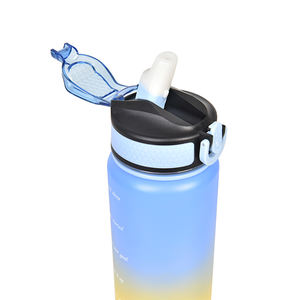 Plastic 32 OZ Large <b>Motivational</b> Time Marker <b>Water</b> <b>Bottle</b> With Straw Lid Fitness Gym And Outdoor Sports Made In Vietnam - Product Image 5