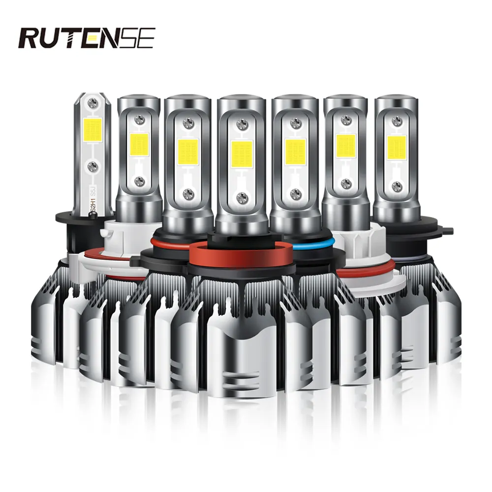 RUTENSE High Lumen Auto Lighting System Car Headlamp S11 Auto Head Light 9005 9006 H11 H7 H4 Bulb Car Led Headlight