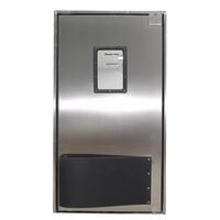 Porte battante industrielle automatique en acier inoxydable anti-choc à ouverture bidirectionnelle en ABS