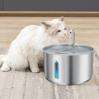 Distributeur d'eau intelligent pour animaux de compagnie 4L, 2 modes de débit d'eau, filtration multi-étapes pour une eau purifiée, construction en acier inoxydable 304