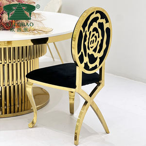 Chaises à dossier fleuri en métal pour mariages, hôtels et événements – Vente directe usine - Product Image 1