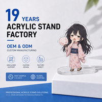Support d'affichage en acrylique à fente unique pour figurines d'anime, avec service de marque privée pour panneaux en mica, impression HD UV et offset