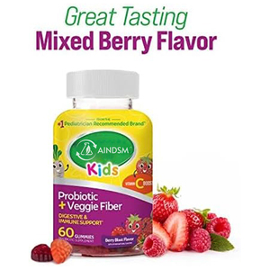 Gummies multivitaminés probiotiques pour enfants, dernière conception, gummies probiotiques biologiques, gummies probiotiques prébiotiques, soutien digestif - Product Image 3