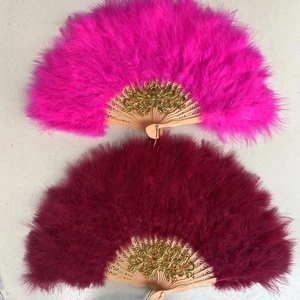Éventails en plumes colorés en gros pour <span class=keywords><strong>bouquet</strong></span> <span class=keywords><strong>de</strong></span> <span class=keywords><strong>mariée</strong></span>, fête <span class=keywords><strong>de</strong></span> mariage, spectacle <span class=keywords><strong>de</strong></span> danse - Product Image 2