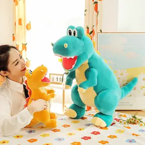 Dessin animé mignon Tyrannosaurus Rex poupée doux bleu réaliste dinosaure Kawaii Animal peluche jouet