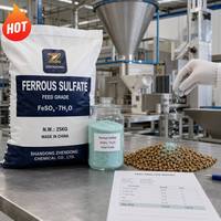 Sulfato de Hierro, Sulfato Ferroso, Fertilizante Granular Verde Claro, Grado Agrícola