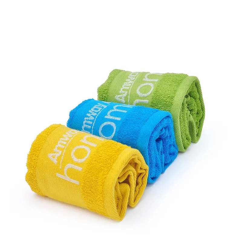 100% cotone materiale personalizzato logo design set scatola imballata asciugamano regalo tessuto jacquard promozionale