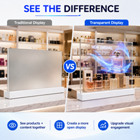Último Modelo de Pantalla OLED Inteligente de Doble Cara de 30'' y 55 Pulgadas con Gabinete y Señalización Digital Transparente para Uso en Ascensores Interiores