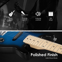 HUASHENG High Gloss 30 Inch Electric Guitar Musical Instrument OEM ODM Electric Guitar for Kids