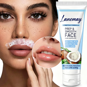 Crème dépilatoire visage en gros, formule sensible, lait de coco, collagène, douce, pour le dessus des lèvres et le <span class=keywords><strong>menton</strong></span>, 60g - Product Image 1