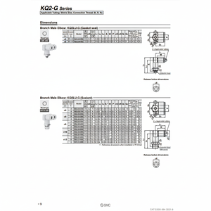 นิวเมติก SMC ฟิตติ้งแบบ one-touch KQ2LU04-02GS ชิ้นส่วนนิวเมติก - Product Image 1