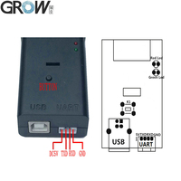 Módulo de escáner de código de barras GROW GM66 DC5V con carcasa negra Interfaz USB/UART Escáner de código de barras 1D/2D para Arduino Linux Windows