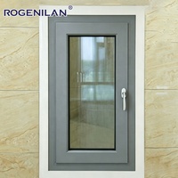 Fenêtres à battants en aluminium insonorisées sur mesure Rogenilan, double vitrage trempé, pour maison